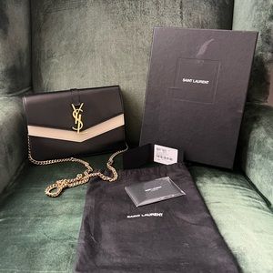 Saint Laurent Sulpice colorblock Chain Wallet